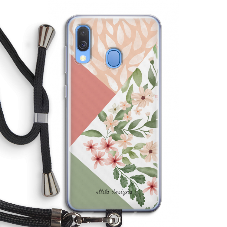 Sweet heaven geometrics: Samsung Galaxy A40 Transparant Hoesje met koord