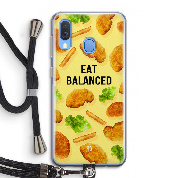 Eat Balanced: Samsung Galaxy A40 Transparant Hoesje met koord