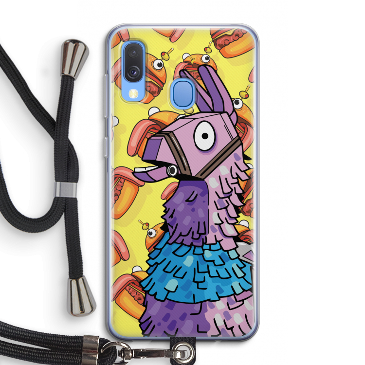 Loot Burger: Samsung Galaxy A40 Transparant Hoesje met koord