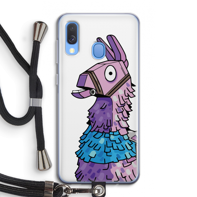 Lama: Samsung Galaxy A40 Transparant Hoesje met koord