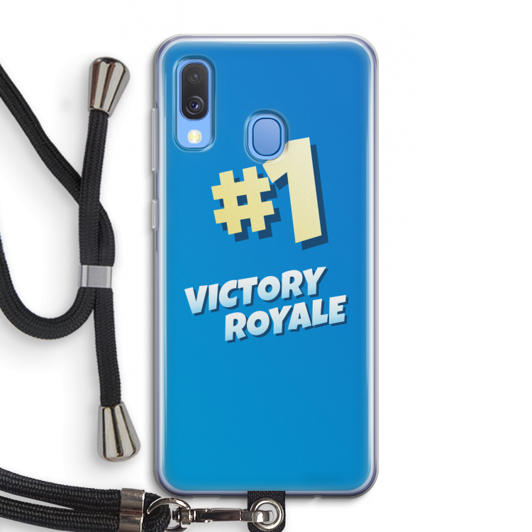 Victory Royale: Samsung Galaxy A40 Transparant Hoesje met koord