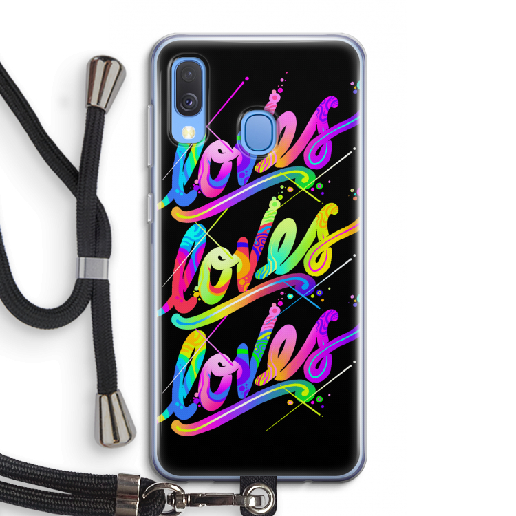 Loves: Samsung Galaxy A40 Transparant Hoesje met koord