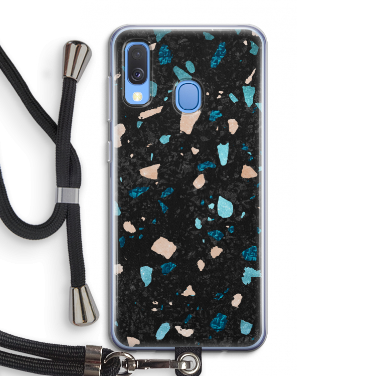 Terrazzo N°11: Samsung Galaxy A40 Transparant Hoesje met koord