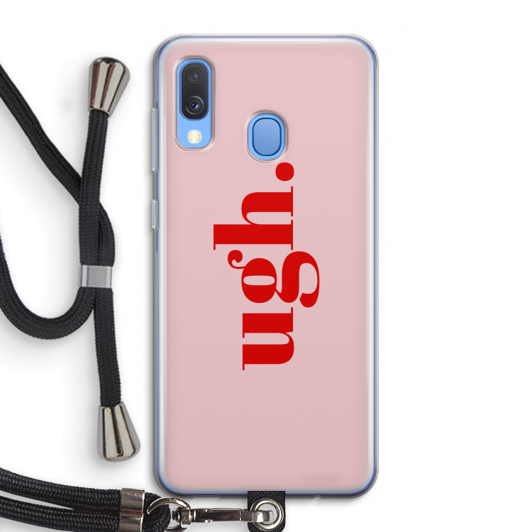 Ugh: Samsung Galaxy A40 Transparant Hoesje met koord