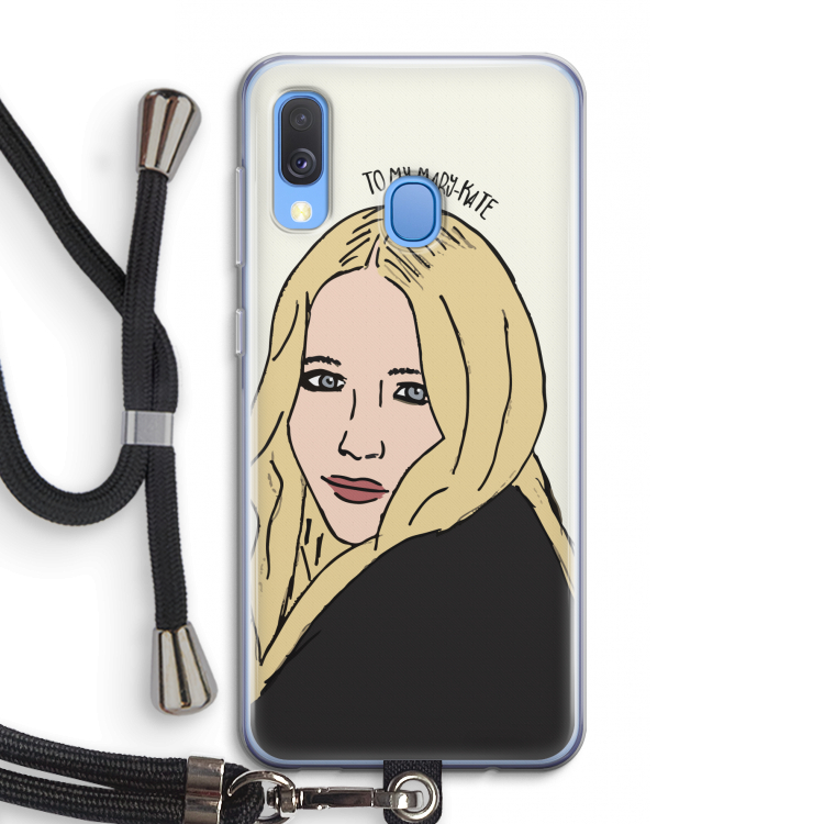 Mary Kate: Samsung Galaxy A40 Transparant Hoesje met koord