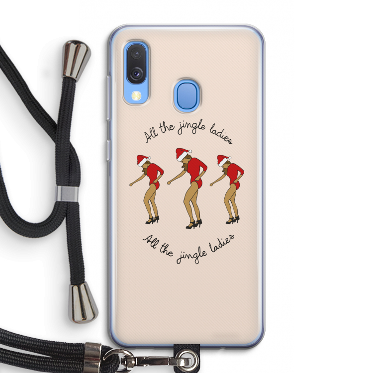 Jingle Ladies: Samsung Galaxy A40 Transparant Hoesje met koord