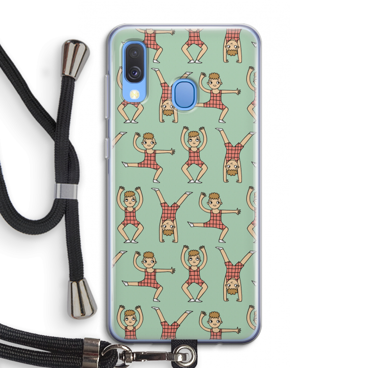 Gymboys: Samsung Galaxy A40 Transparant Hoesje met koord