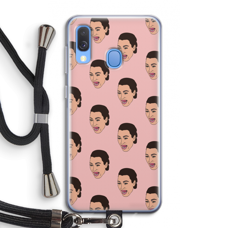 Ugly Cry Call: Samsung Galaxy A40 Transparant Hoesje met koord