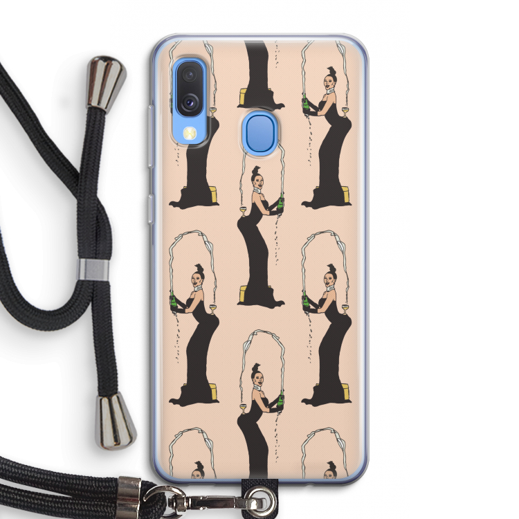 Pop Some Kim: Samsung Galaxy A40 Transparant Hoesje met koord