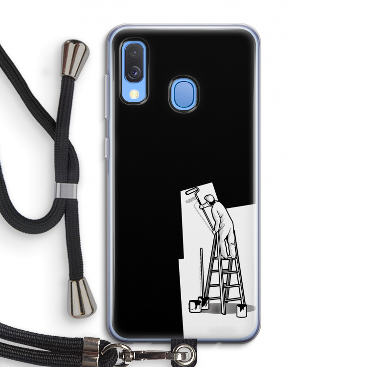 Musketon Painter: Samsung Galaxy A40 Transparant Hoesje met koord