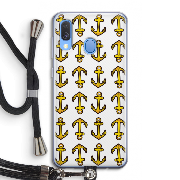 Musketon Anchor: Samsung Galaxy A40 Transparant Hoesje met koord
