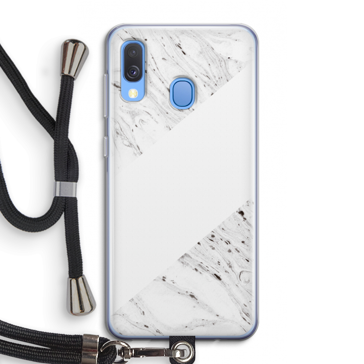 Biggest stripe: Samsung Galaxy A40 Transparant Hoesje met koord