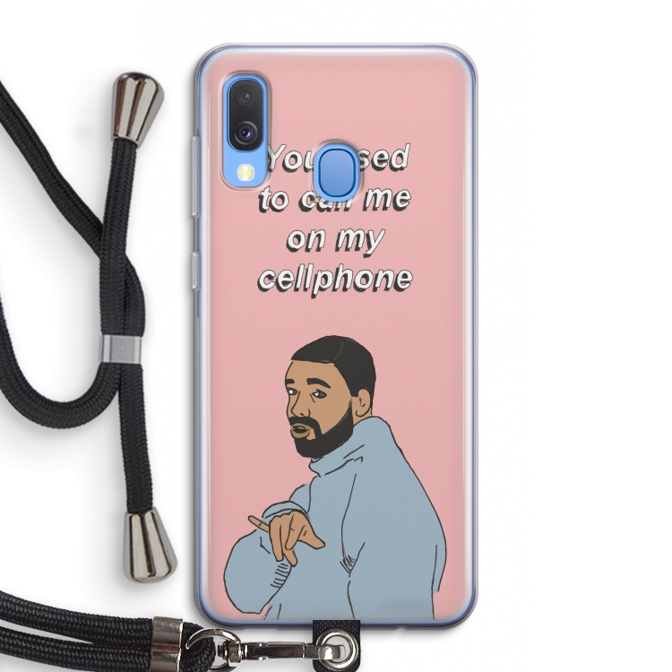 Hotline bling: Samsung Galaxy A40 Transparant Hoesje met koord