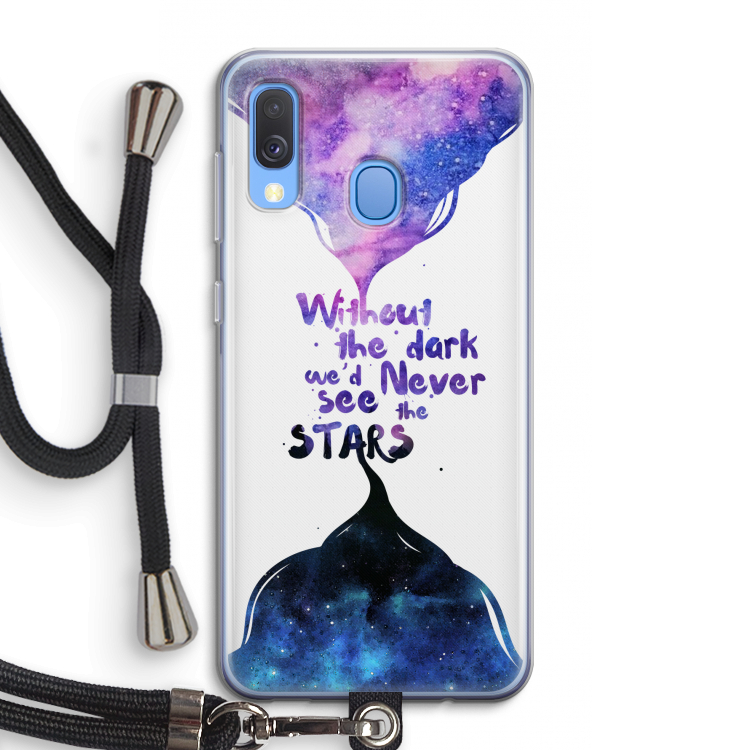 Stars quote: Samsung Galaxy A40 Transparant Hoesje met koord