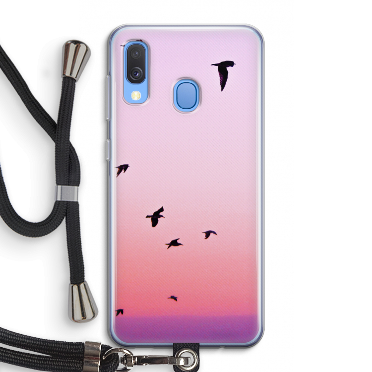 Fly away: Samsung Galaxy A40 Transparant Hoesje met koord