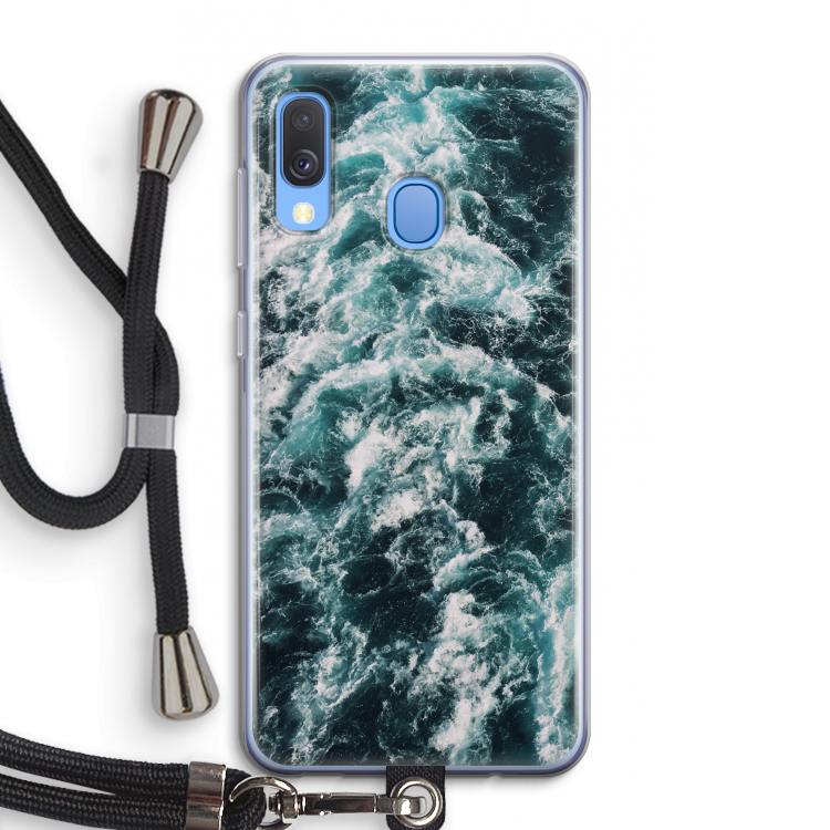 Zee golf: Samsung Galaxy A40 Transparant Hoesje met koord