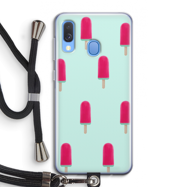 Waterijsje: Samsung Galaxy A40 Transparant Hoesje met koord