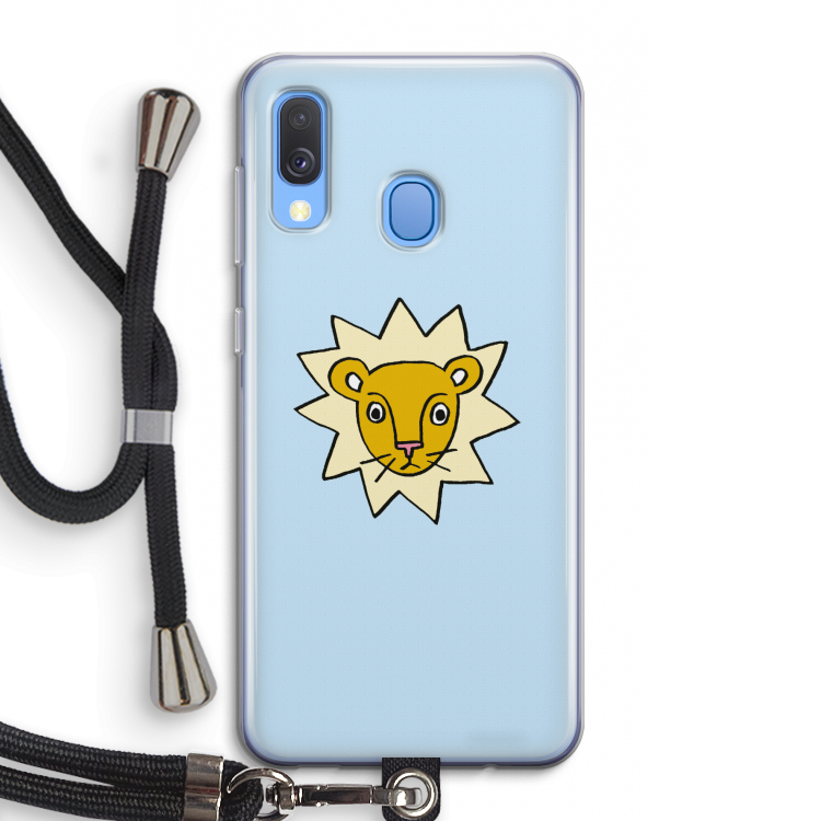 Kleine leeuw: Samsung Galaxy A40 Transparant Hoesje met koord