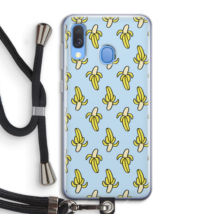 Bananas: Samsung Galaxy A40 Transparant Hoesje met koord