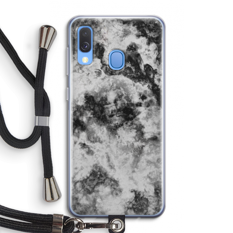 Onweer: Samsung Galaxy A40 Transparant Hoesje met koord
