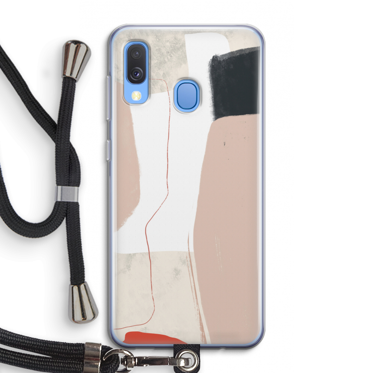 Lava: Samsung Galaxy A40 Transparant Hoesje met koord