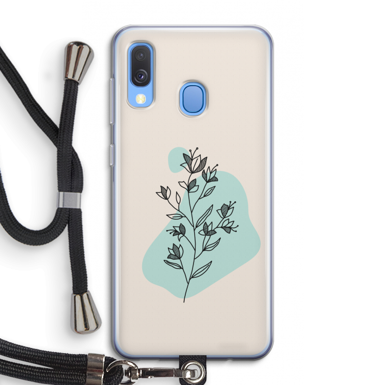 Violets are blue: Samsung Galaxy A40 Transparant Hoesje met koord