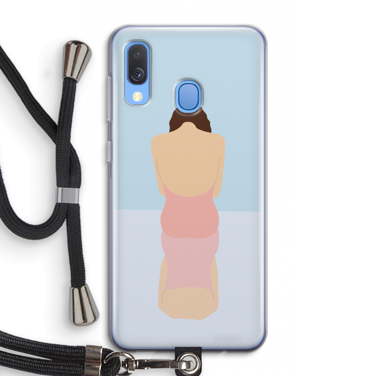 Mirror: Samsung Galaxy A40 Transparant Hoesje met koord