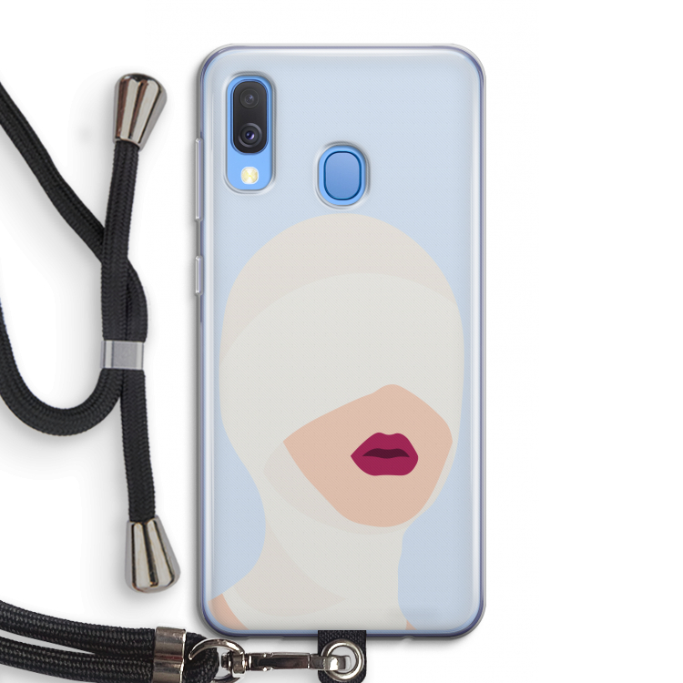 Incognito: Samsung Galaxy A40 Transparant Hoesje met koord
