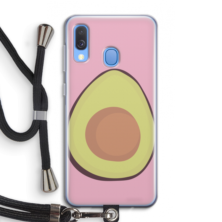 Avocado: Samsung Galaxy A40 Transparant Hoesje met koord
