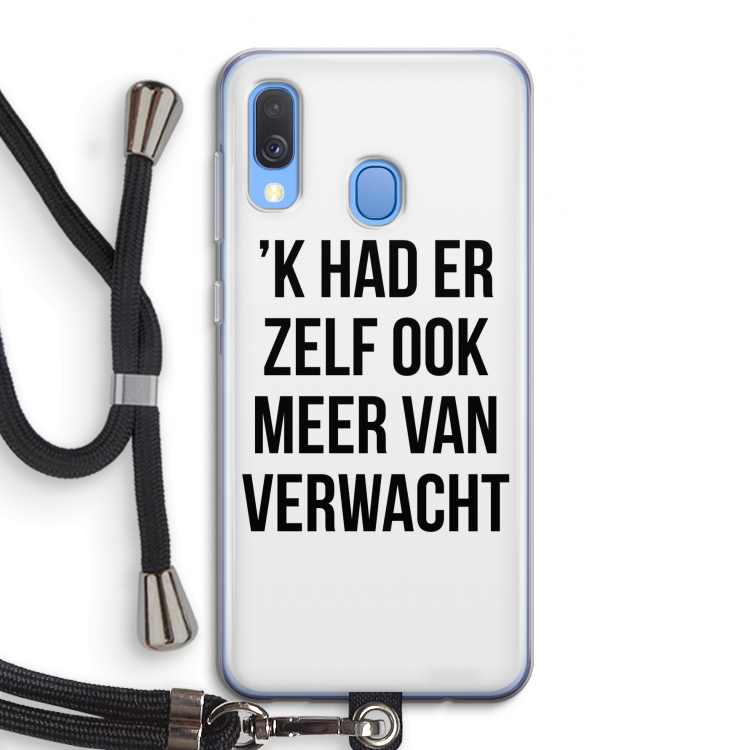 Meer verwacht: Samsung Galaxy A40 Transparant Hoesje met koord