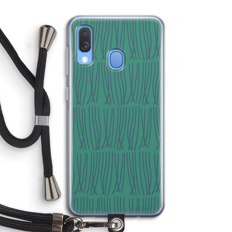 Swirls: Samsung Galaxy A40 Transparant Hoesje met koord