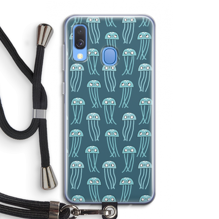 Kwallie: Samsung Galaxy A40 Transparant Hoesje met koord