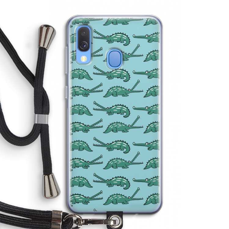 Kroko: Samsung Galaxy A40 Transparant Hoesje met koord