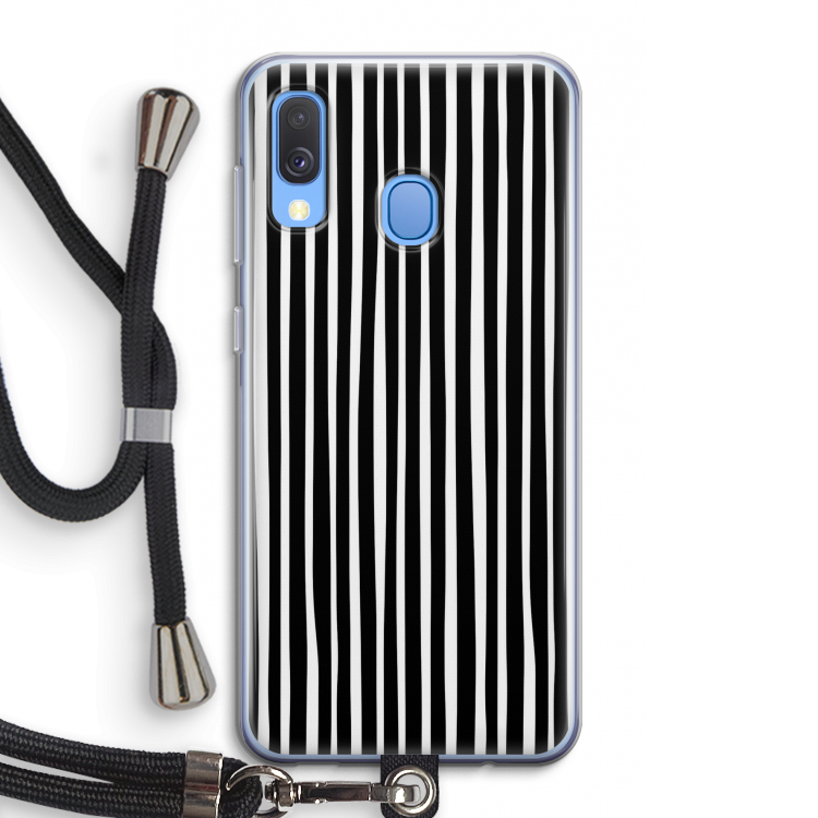 Stripes: Samsung Galaxy A40 Transparant Hoesje met koord