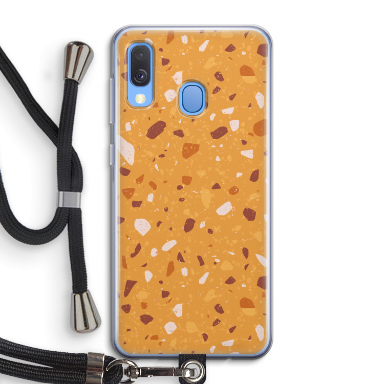Terrazzo N°24: Samsung Galaxy A40 Transparant Hoesje met koord