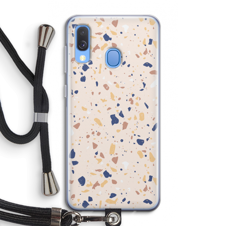 Terrazzo N°23: Samsung Galaxy A40 Transparant Hoesje met koord