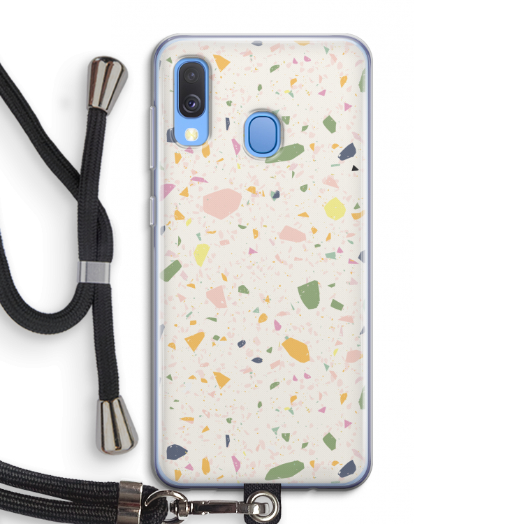 Terrazzo N°21: Samsung Galaxy A40 Transparant Hoesje met koord