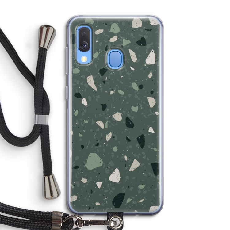 Terrazzo N°19: Samsung Galaxy A40 Transparant Hoesje met koord