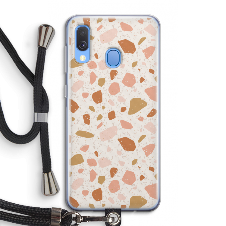 Terrazzo N°18: Samsung Galaxy A40 Transparant Hoesje met koord