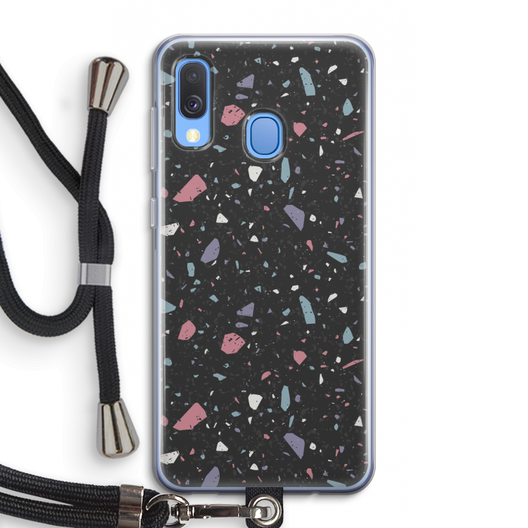 Terrazzo N°16: Samsung Galaxy A40 Transparant Hoesje met koord
