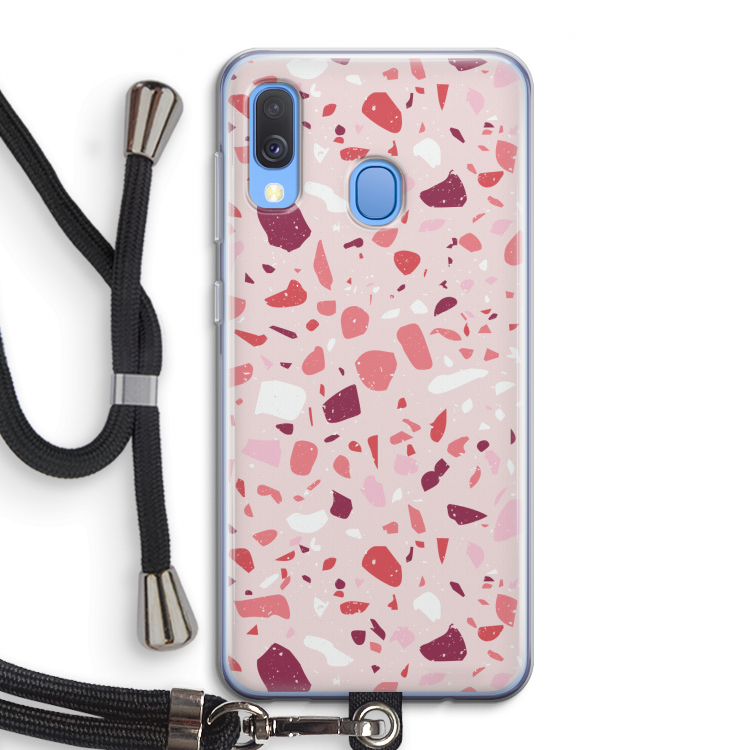 Terrazzo N°15: Samsung Galaxy A40 Transparant Hoesje met koord