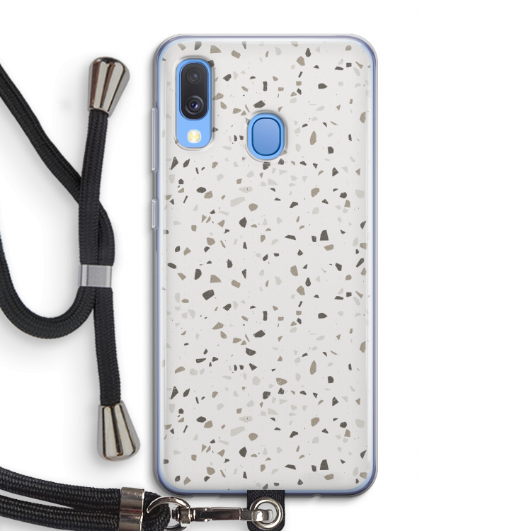 Terrazzo N°14: Samsung Galaxy A40 Transparant Hoesje met koord