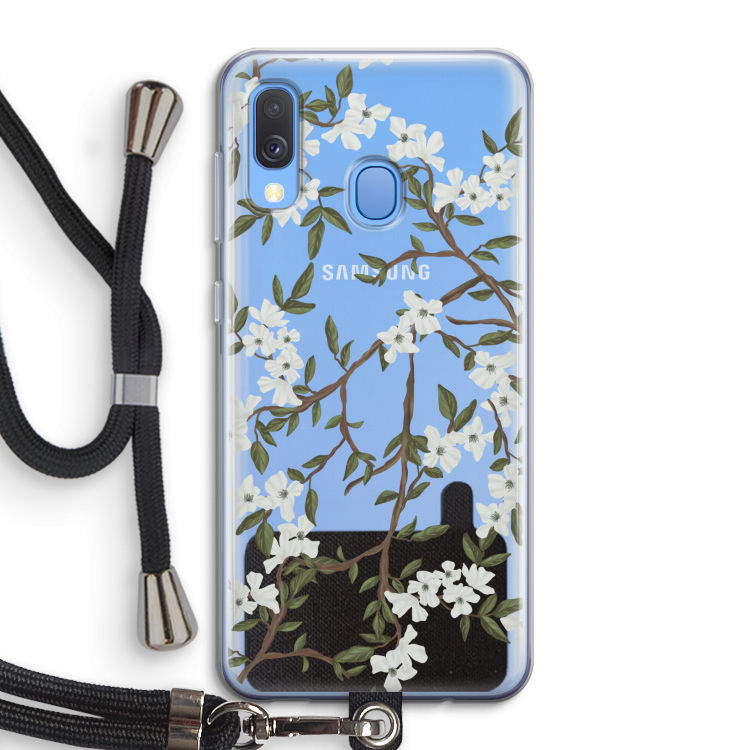 Blossoming spring: Samsung Galaxy A40 Transparant Hoesje met koord