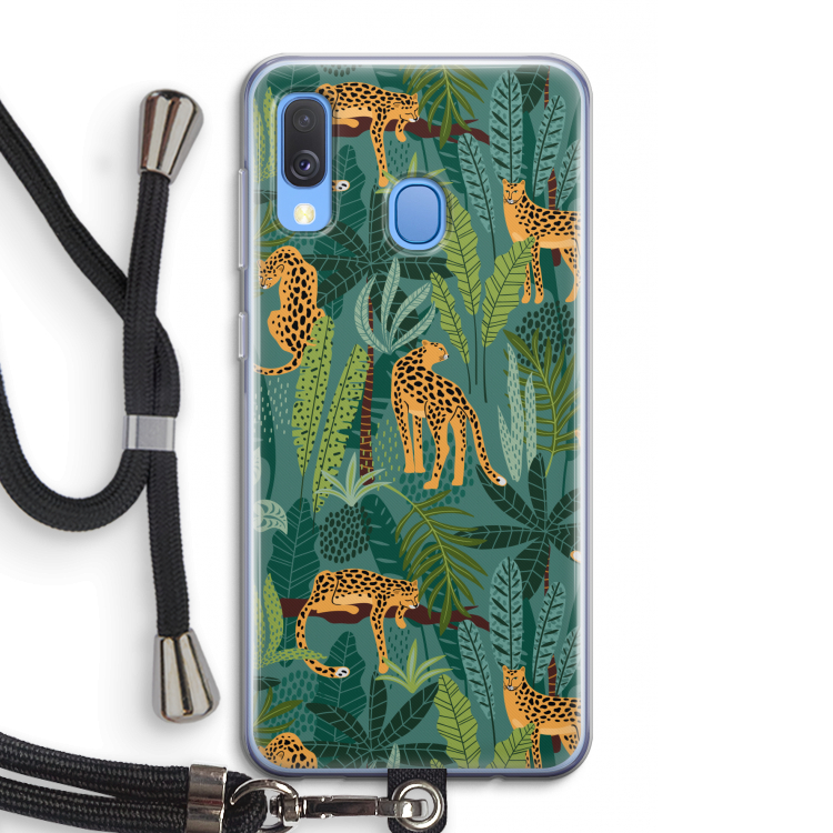 Luipaard 2: Samsung Galaxy A40 Transparant Hoesje met koord