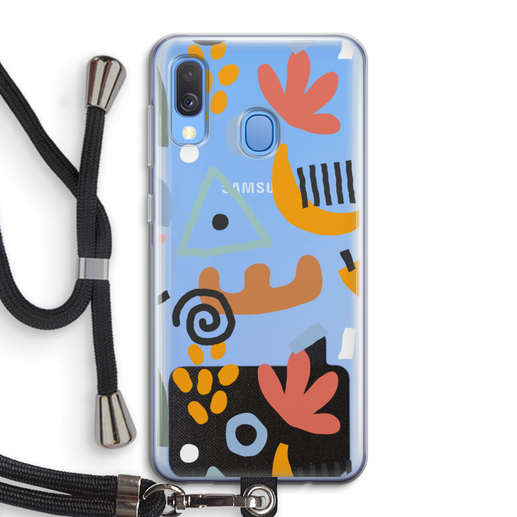 Abstract: Samsung Galaxy A40 Transparant Hoesje met koord