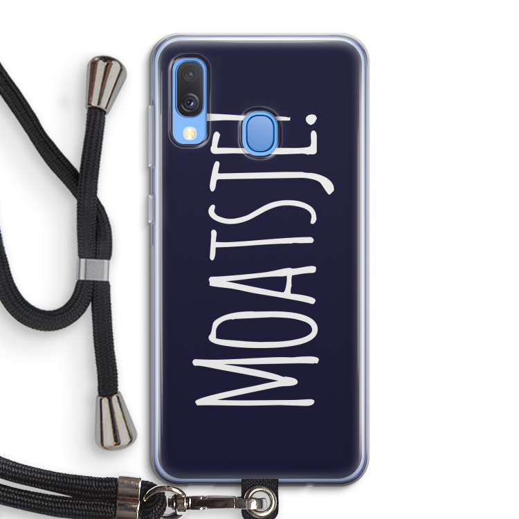 Moatsje!: Samsung Galaxy A40 Transparant Hoesje met koord