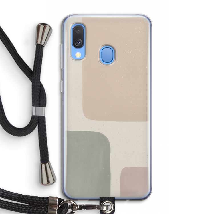 Geo #7: Samsung Galaxy A40 Transparant Hoesje met koord