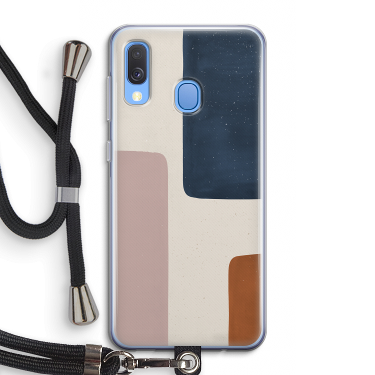 Geo #5: Samsung Galaxy A40 Transparant Hoesje met koord