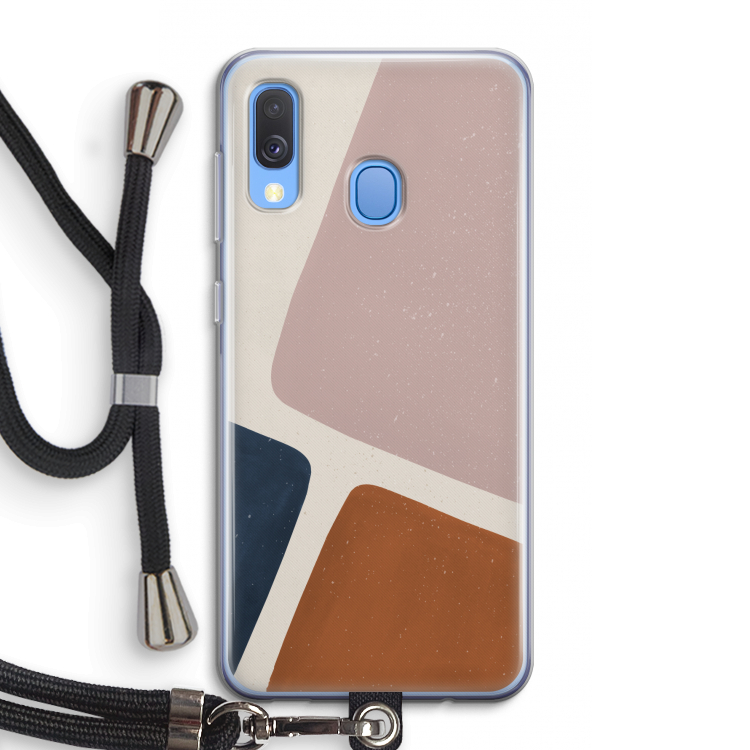 Geo #2: Samsung Galaxy A40 Transparant Hoesje met koord