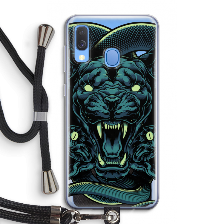 Cougar and Vipers: Samsung Galaxy A40 Transparant Hoesje met koord